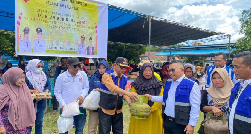 Disdagrin Banggai Kembali Gelar Pasar Murah Di Kec. Balantak