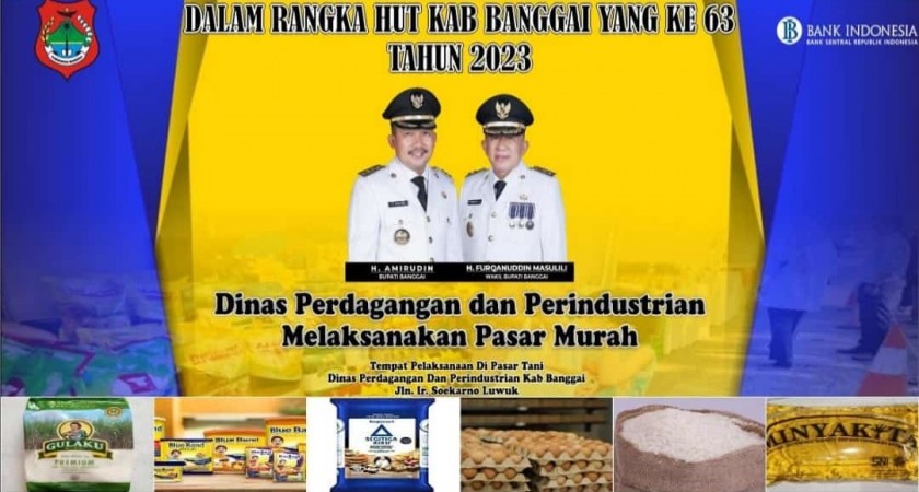 Peringati HUT Kabupaten Banggai, Disdagrin Banggai Gelar Pasar Murah